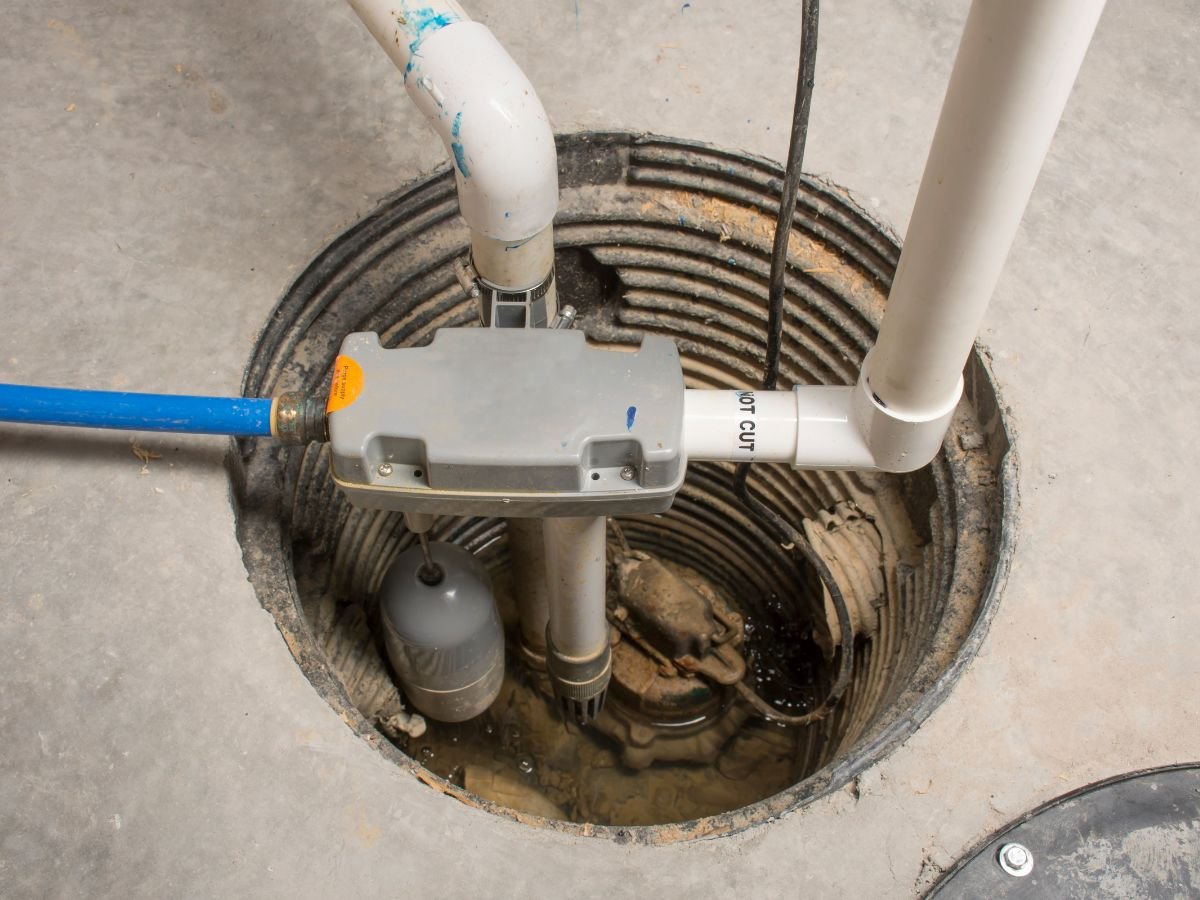 sump pump installed after water damage restoration in Lawrence KS home