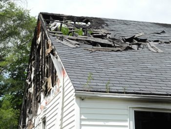 Roof Fire Damage in Lawrence KS